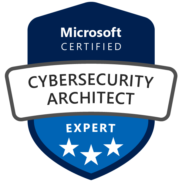 microsoft cybersecurity architect certified logo